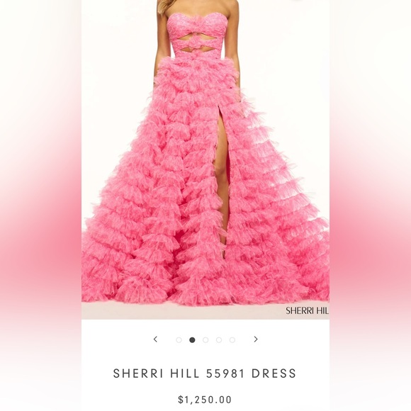 Pink Ruffled Strapless Gown - Prom - Picture 5 of 5